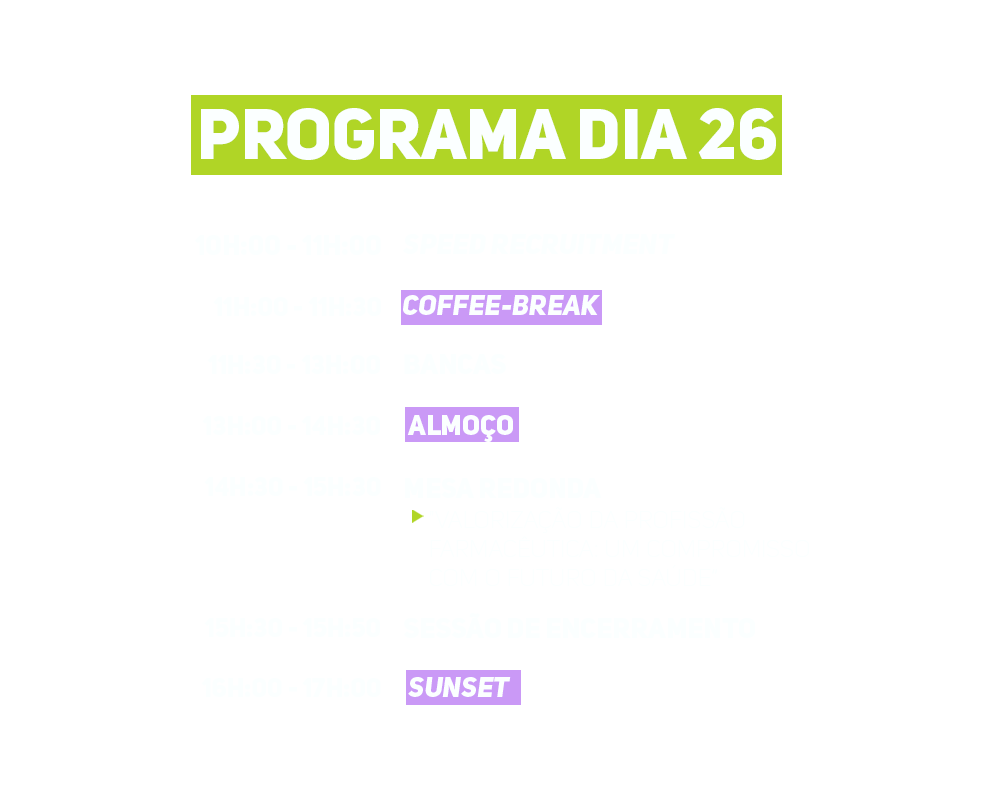 dia 26 programa